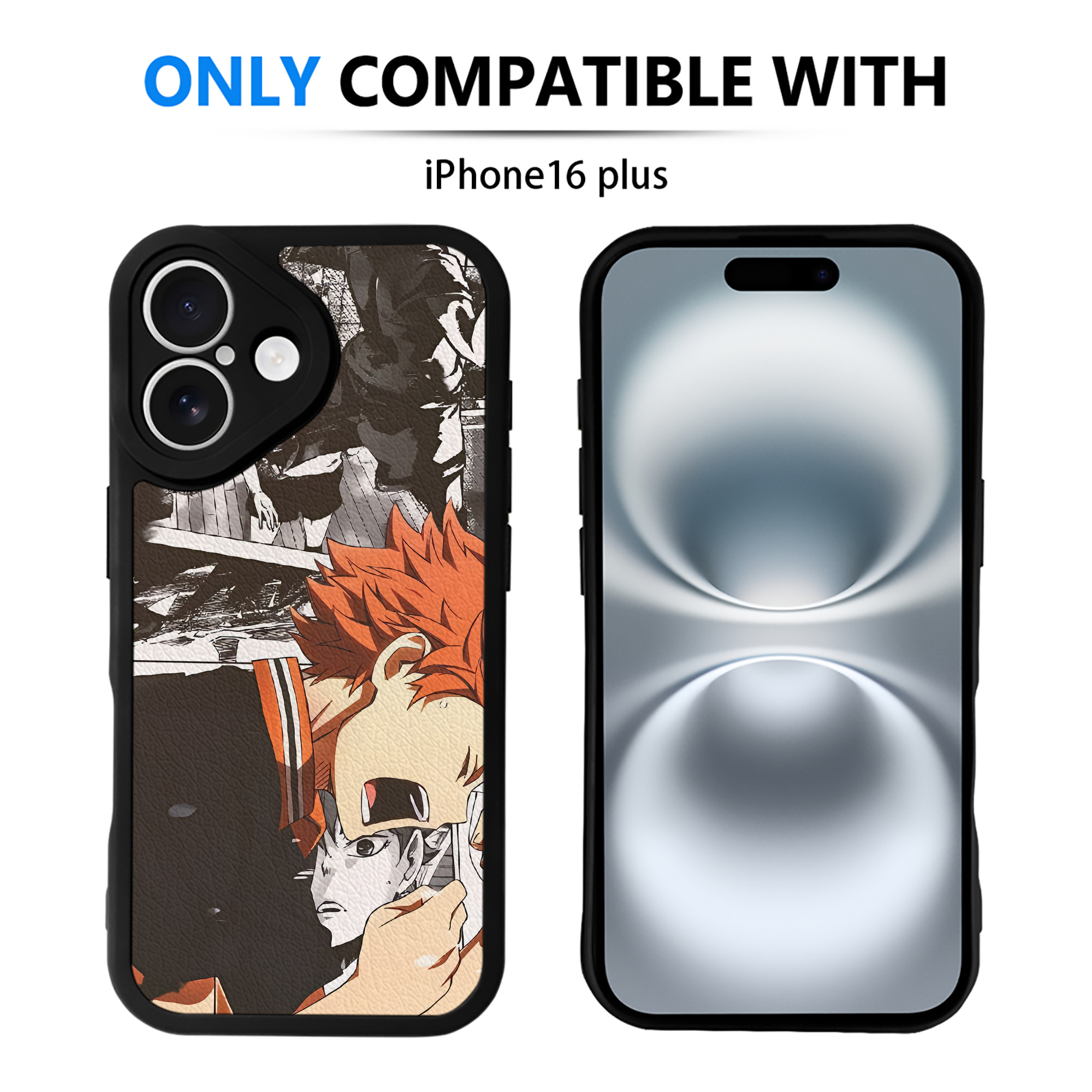 （画像用） ハイキュー!! Haikyu!! 【iPhone 16シリーズ対応】シリコンスマホケース（レザー調） 材質：シリコン